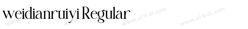 weidianruiyi Regular字体转换